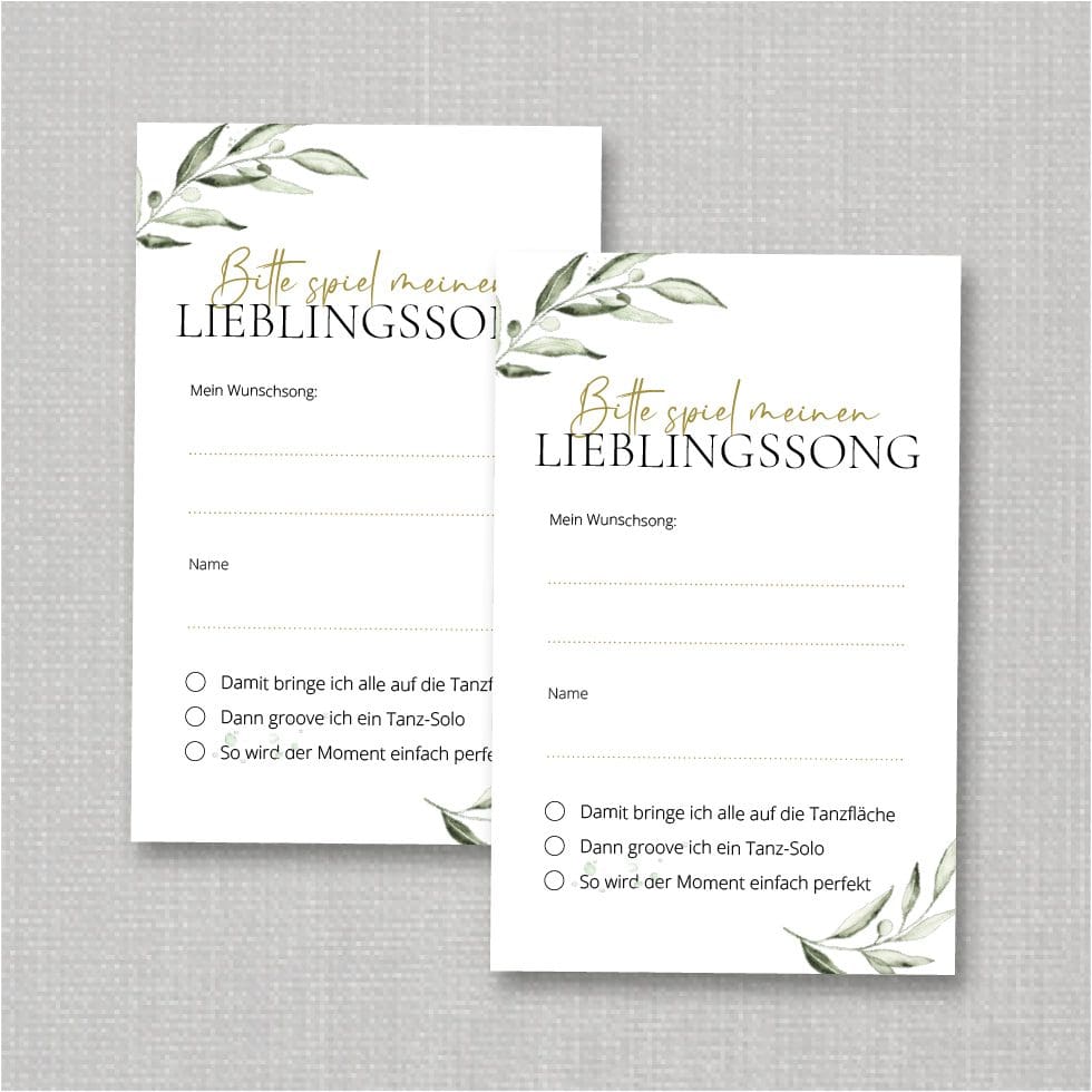weddingstyle-feier-musikwunschkarten-olivenzweig-vorlage-55x85 image 1