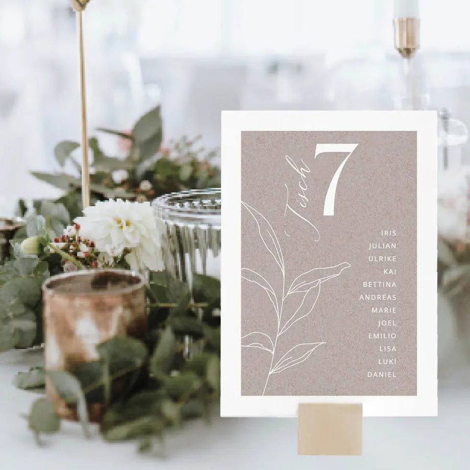 weddingstyle-feier-gruppentischkarten-kraftpapier-a6 image 1