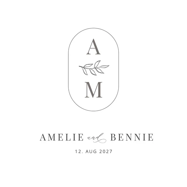 weddingstyle-hochzeitskarten-amelie-bennie-logo-vorlage image 1