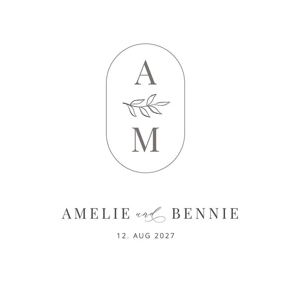 weddingstyle-hochzeitskarten-amelie-bennie-logo-vorlage image 1