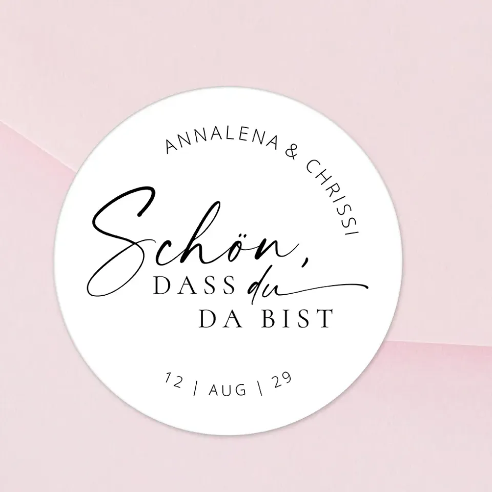 weddingstyle-geschenke-sch-n-dass-du-da-bist-aufkleber-elegant image 1
