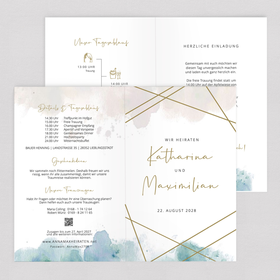 weddingstyle-hochzeitskarten-einladung-geometric-klappkarte-b6 image 2