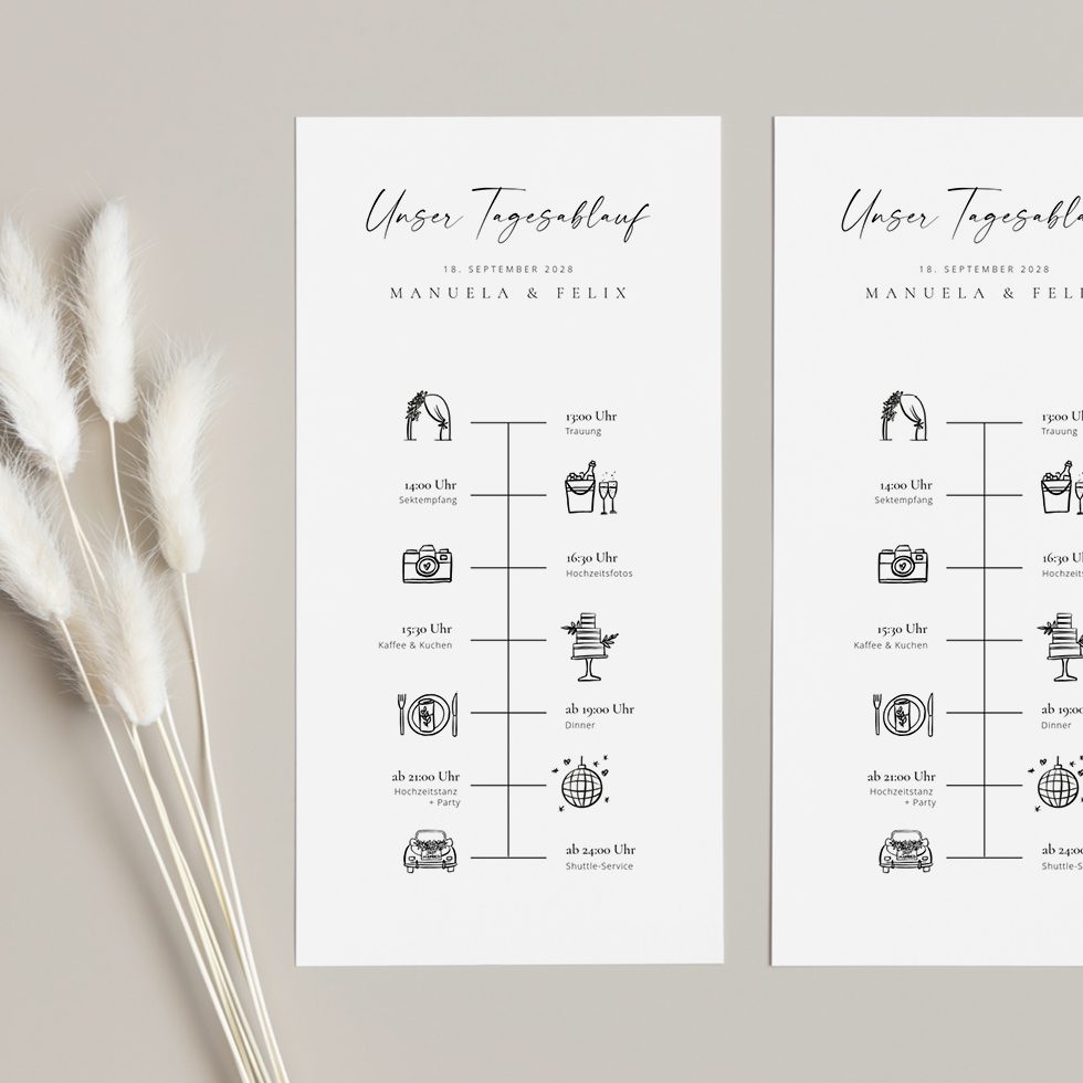weddingstyle-feier-tagesablauf-karten-hochzeit-programmkarte image 1