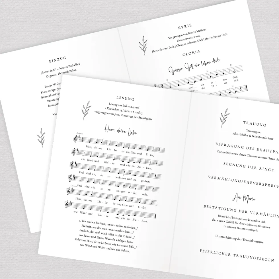 weddingstyle-trauung-kirchenheft-olive-din-a5-gedruckt-oder-pdf image 2