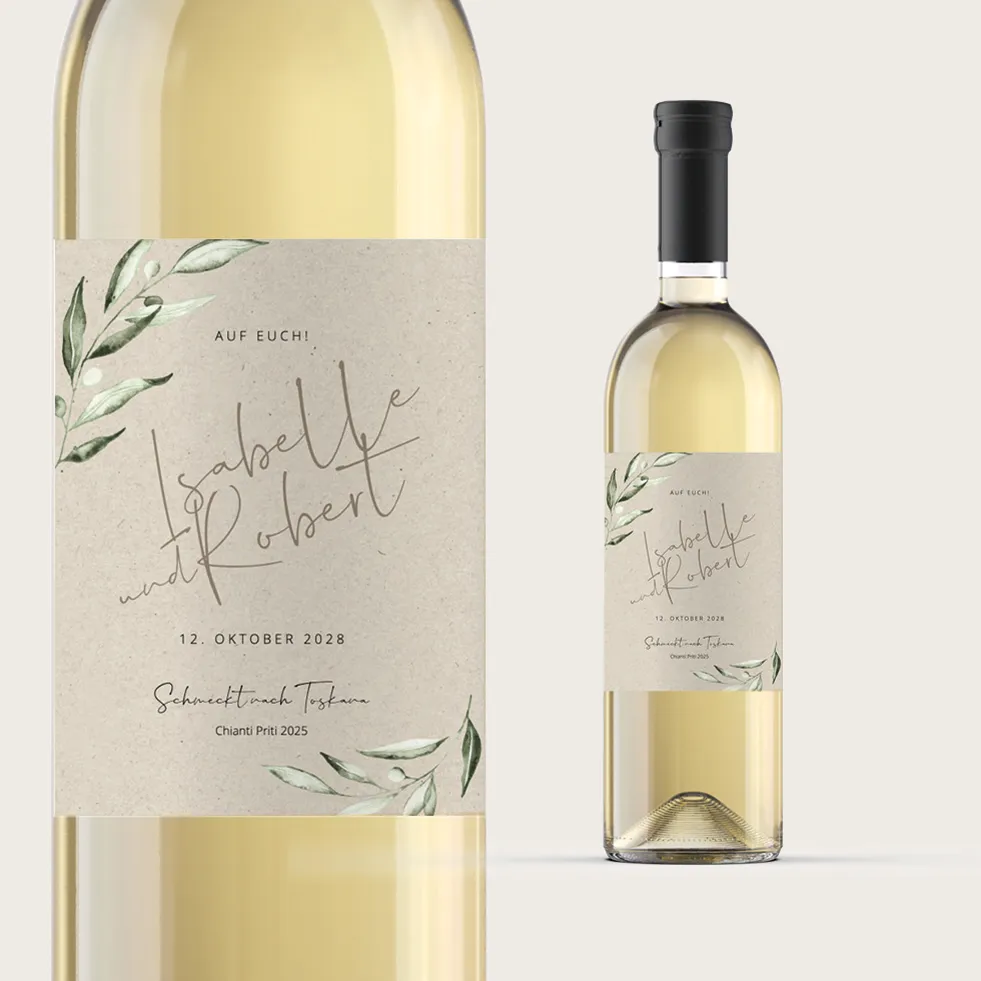 weddingstyle-feier-toskana-flaschenetiketten-wasserfest-personalisiert image 1
