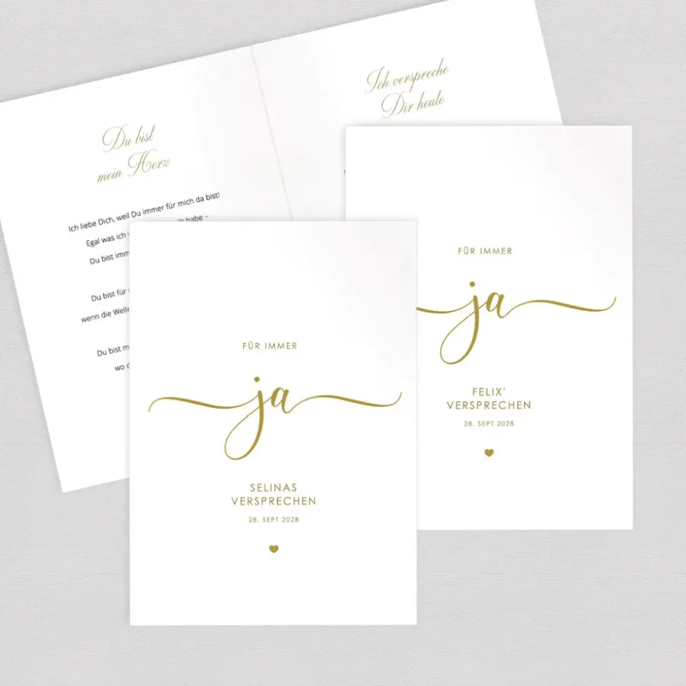 weddingstyle-trauung-ehegel-bde-buch-ja-2er-set-din-a5 image 1
