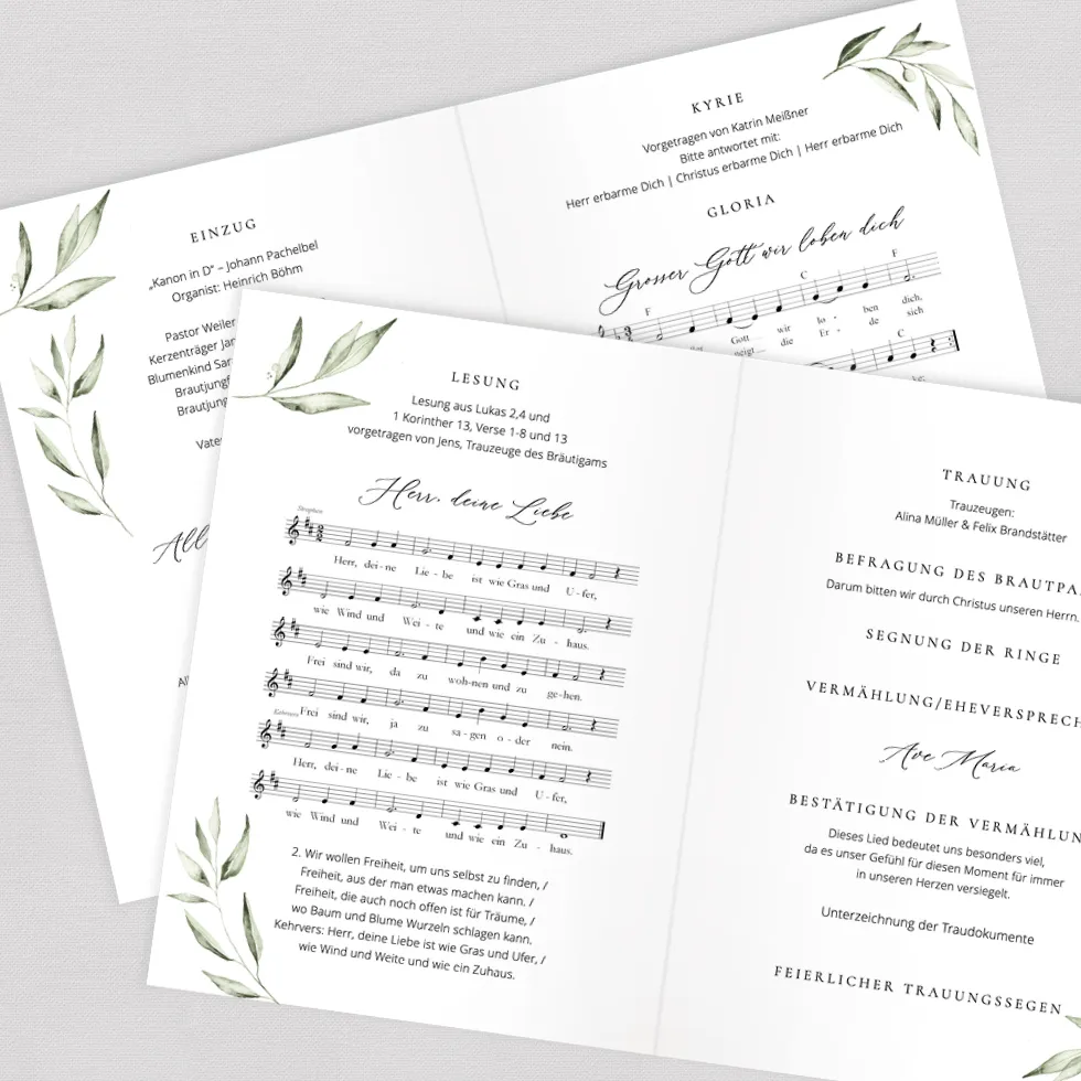 weddingstyle-wonderful-greens-kirchenheft-din-a5 image 2