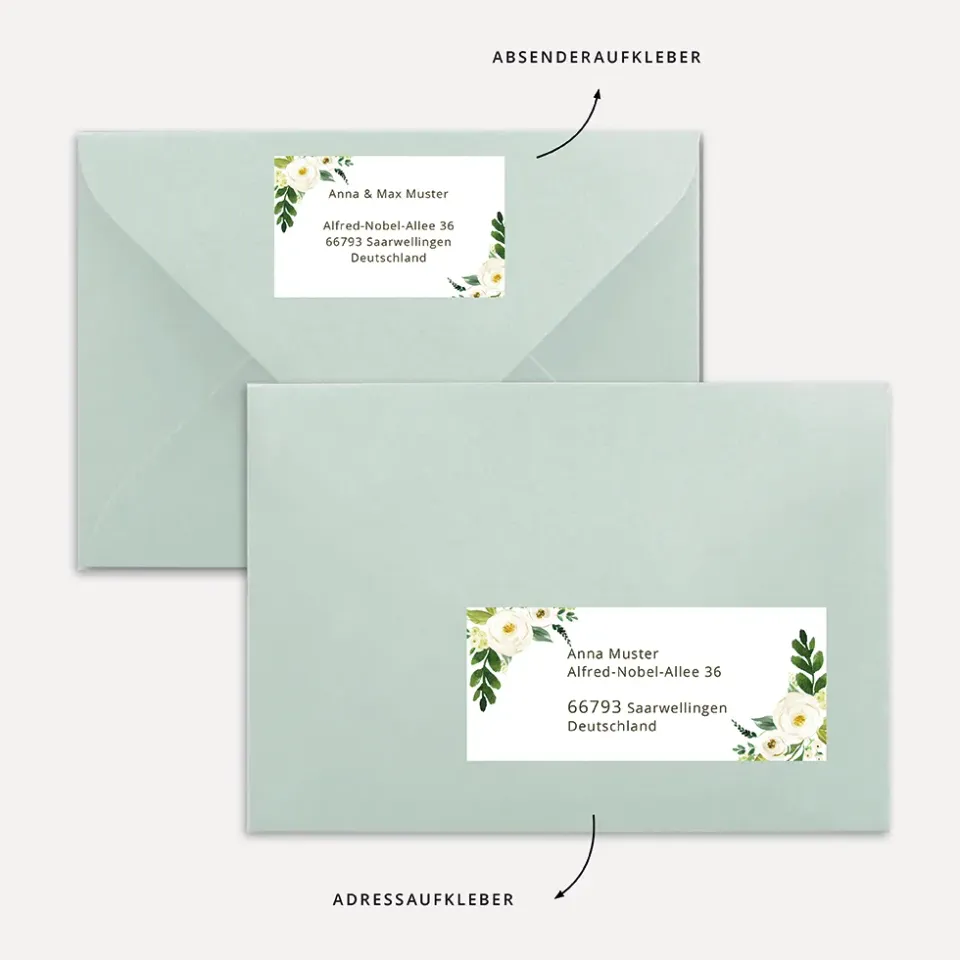 weddingstyle-hochzeitskarten-weie-blumen-adressaufkleber-vorlage image 1