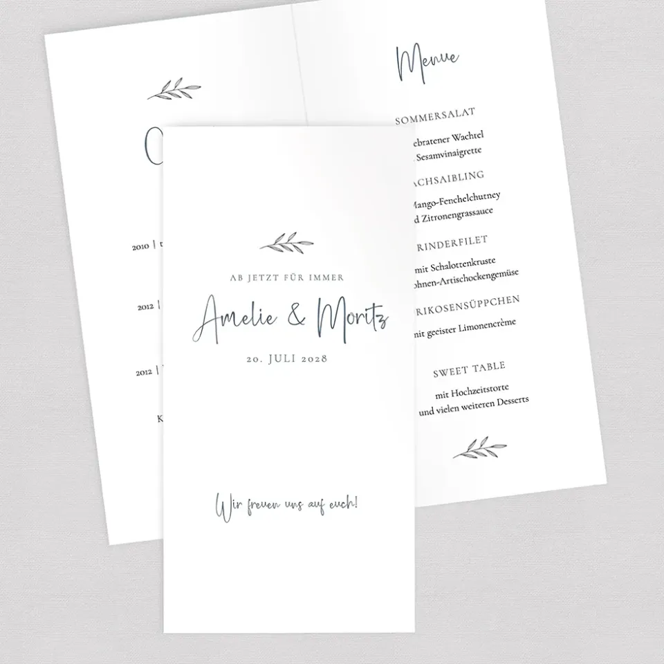 weddingstyle-feier-men-karte-olive-klappkarte-102x200-mm image 1