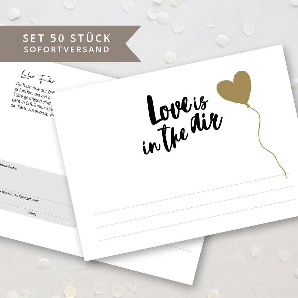 weddingstyle-ballonflugkarten-brush-lettering-50er-set image 1