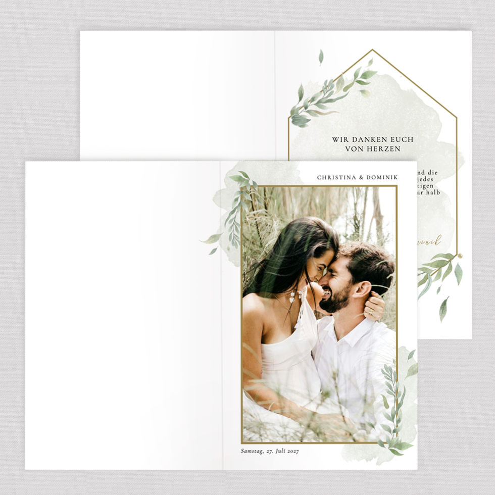 weddingstyle-hochzeitskarten-dankeskarte-greenery-klappkarte image 2