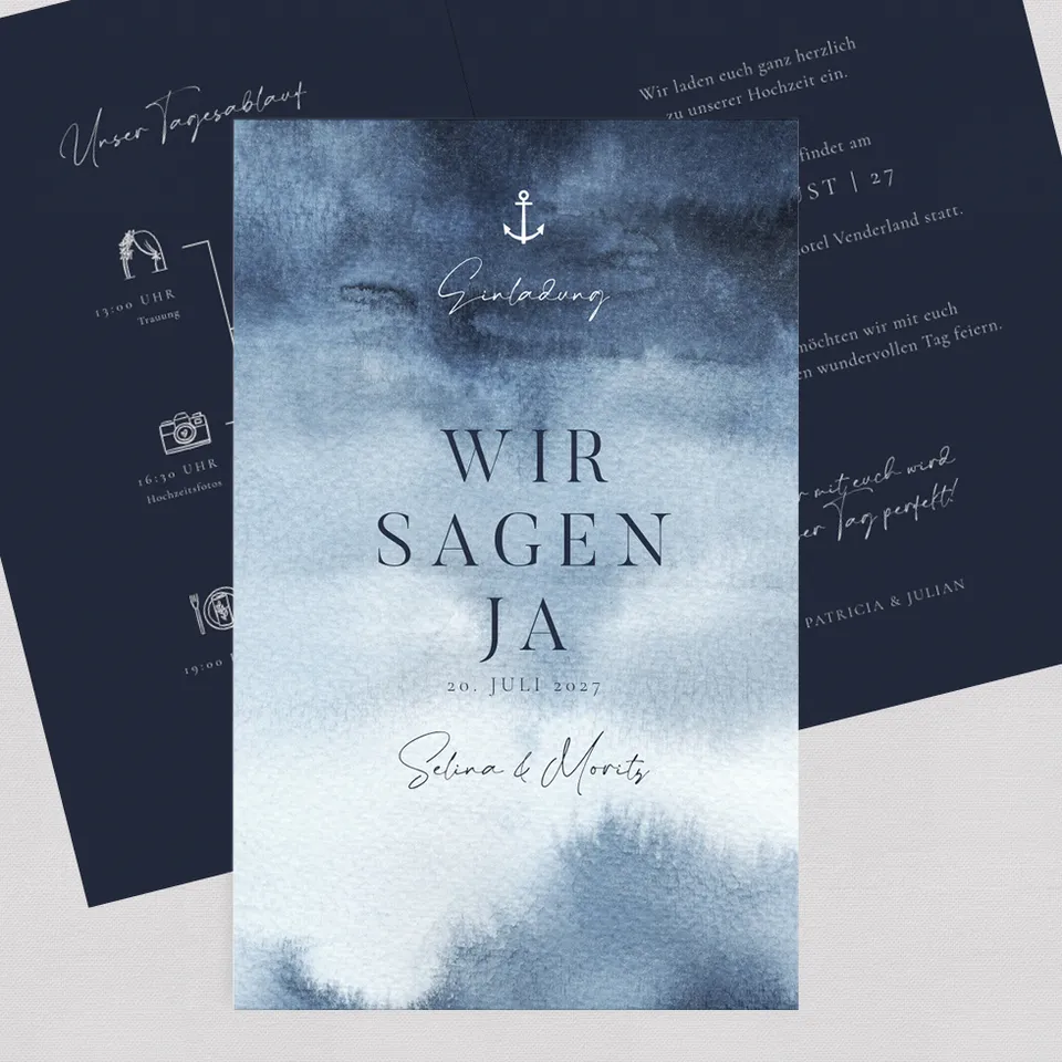 weddingstyle-sea-love-hochzeitseinladung-klappkarte-b6-maritim image 1