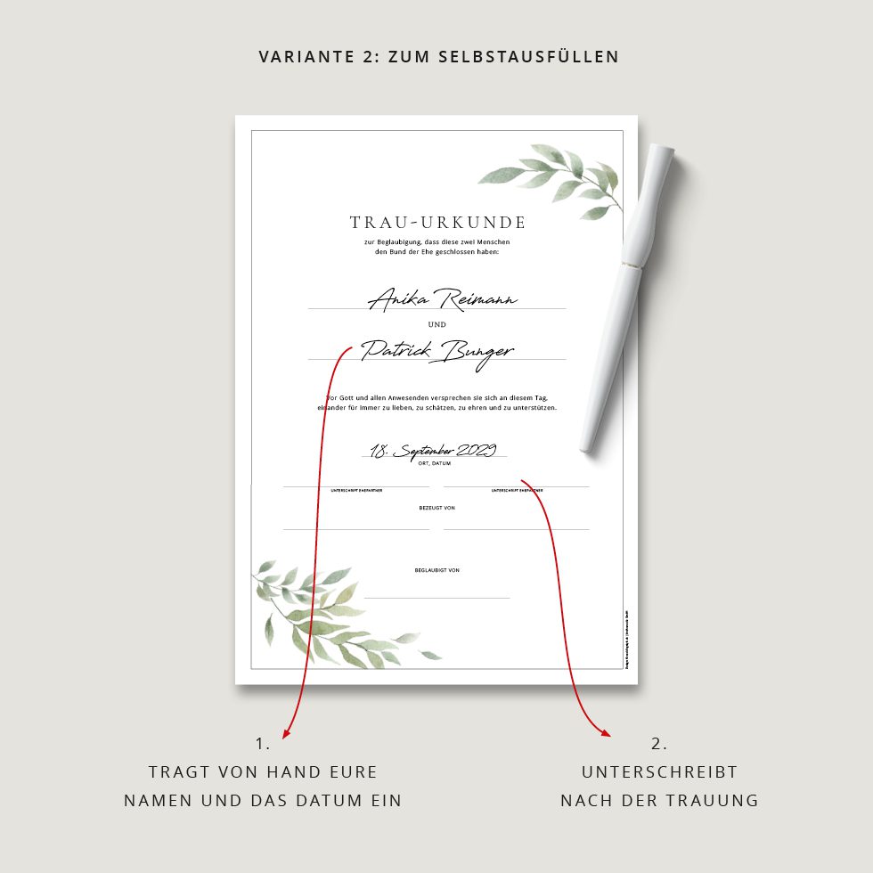 weddingstyle-trauung-trau-urkunde-greenery-hochzeitsurkunde-pdf image 2