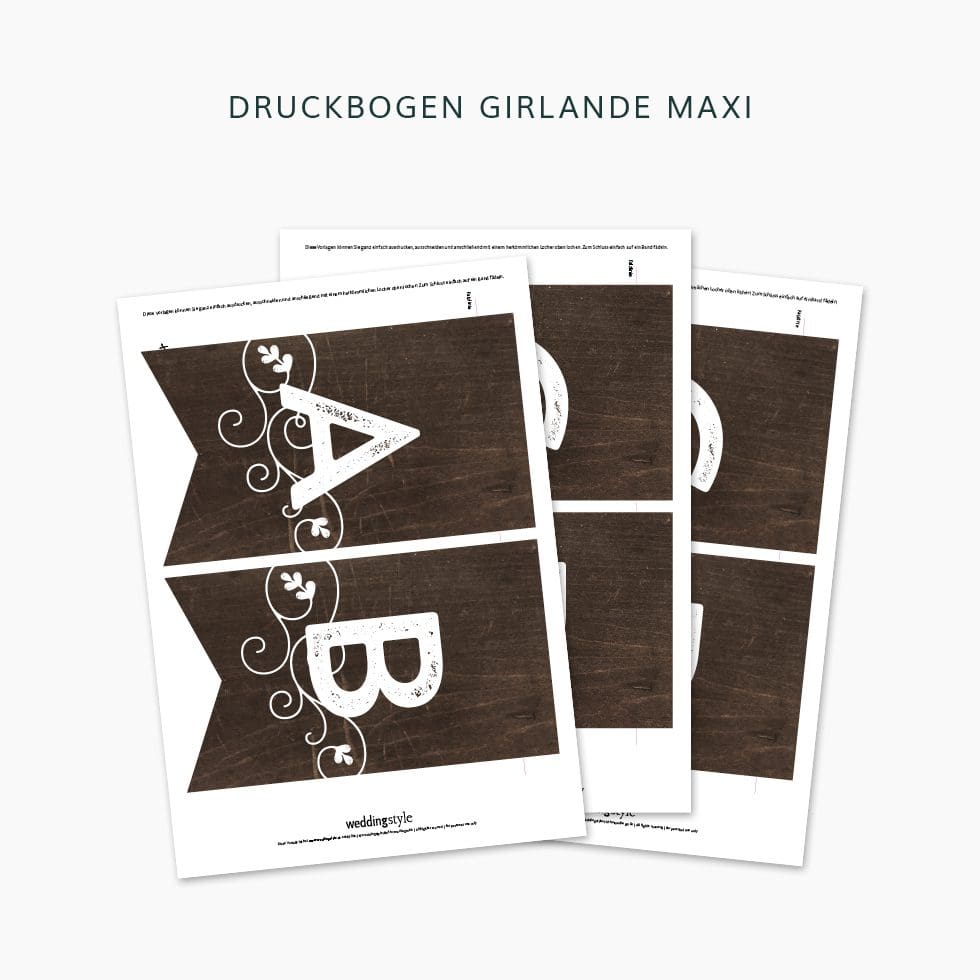 weddingstyle-feier-diy-girlande-holzoptik-buchstaben-wimpelkette image 3