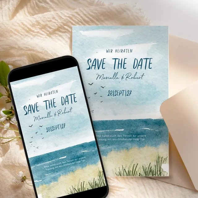 weddingstyle-hochzeitskarten-save-the-date-strandhochzeit-digital image 1
