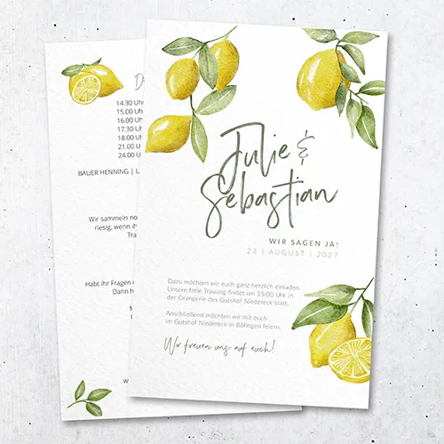 weddingstyle-zitronenliebe-hochzeitseinladung-b6-mit-qr-code image 1