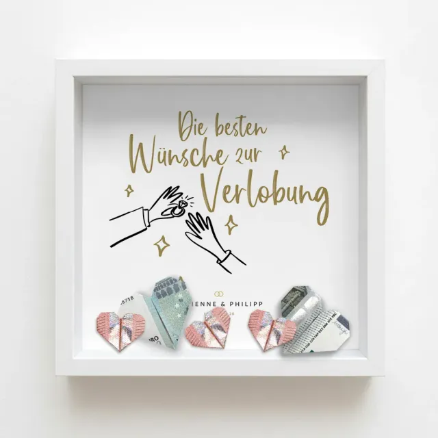 weddingstyle-geschenke-geldgeschenk-verlobung-bilderrahmen-27x27 image 1