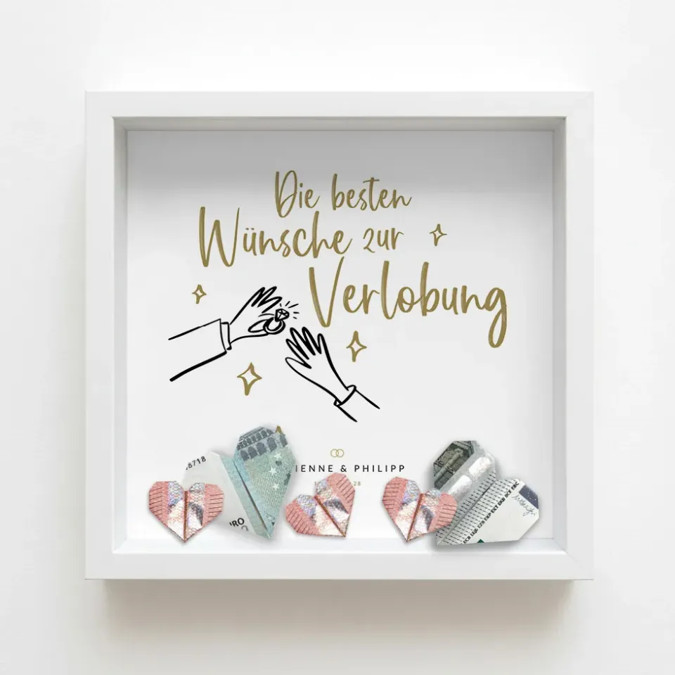 weddingstyle-geschenke-geldgeschenk-verlobung-bilderrahmen-27x27 image 1