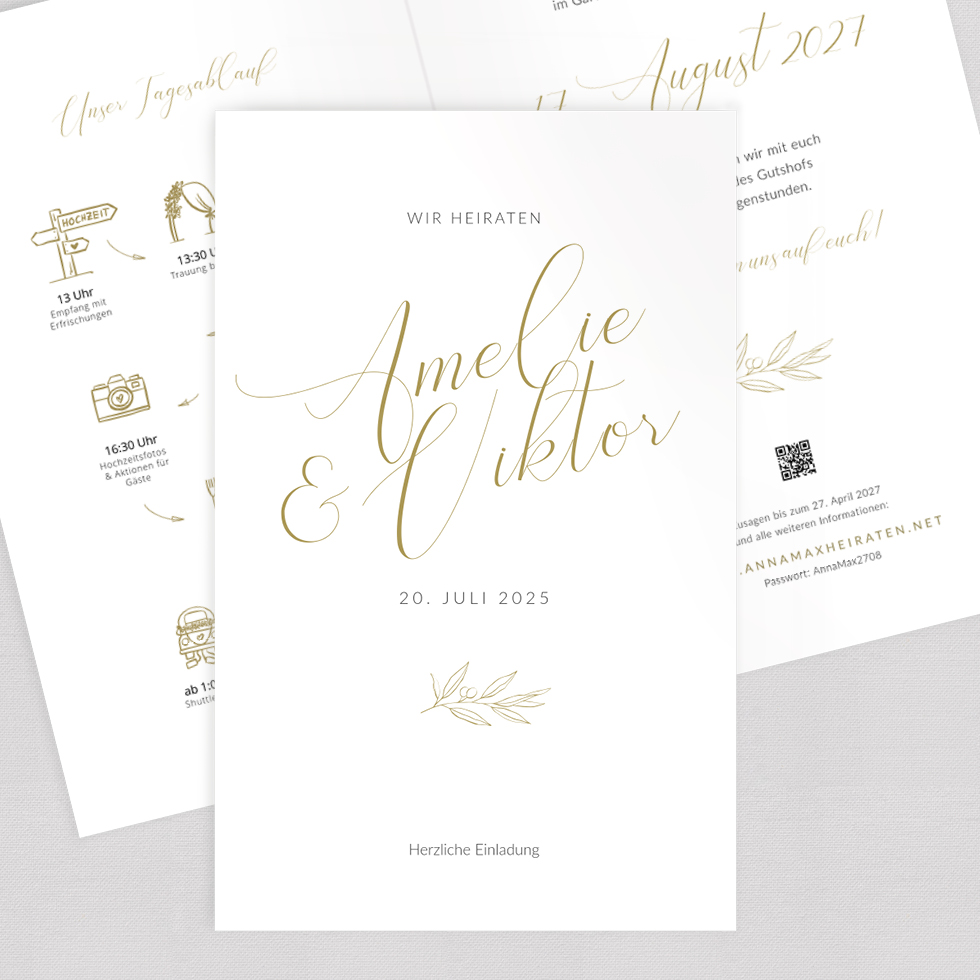 weddingstyle-golden-branch-hochzeitseinladung-vorlage-b6-doppelseitig image 1