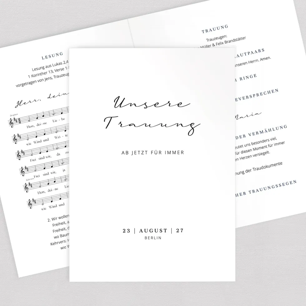 weddingstyle-trauung-kirchenheft-scriptlove-din-a5-gedruckt image 1