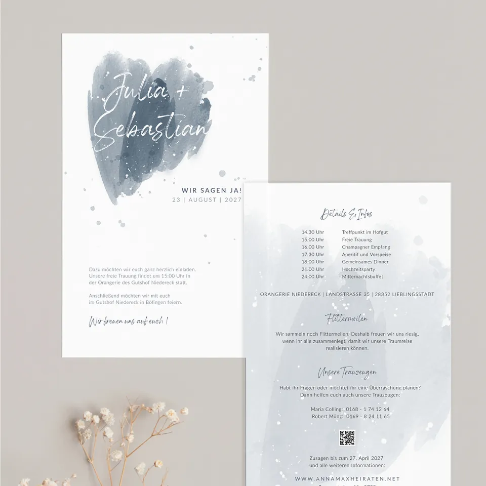 weddingstyle-hochzeitskarten-vorlage-wasserfarbe-blau-b6-download image 1