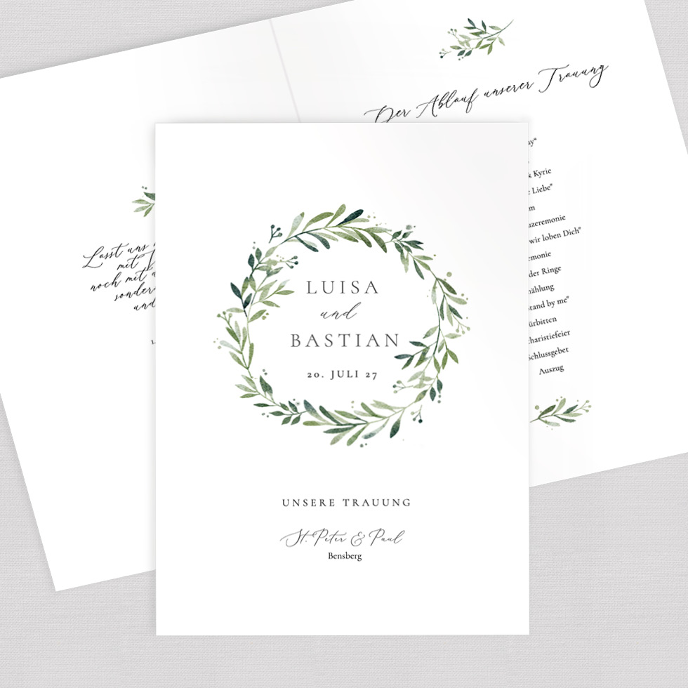 weddingstyle-trauung-green-dream-kirchenheft-umschlag-a5 image 1