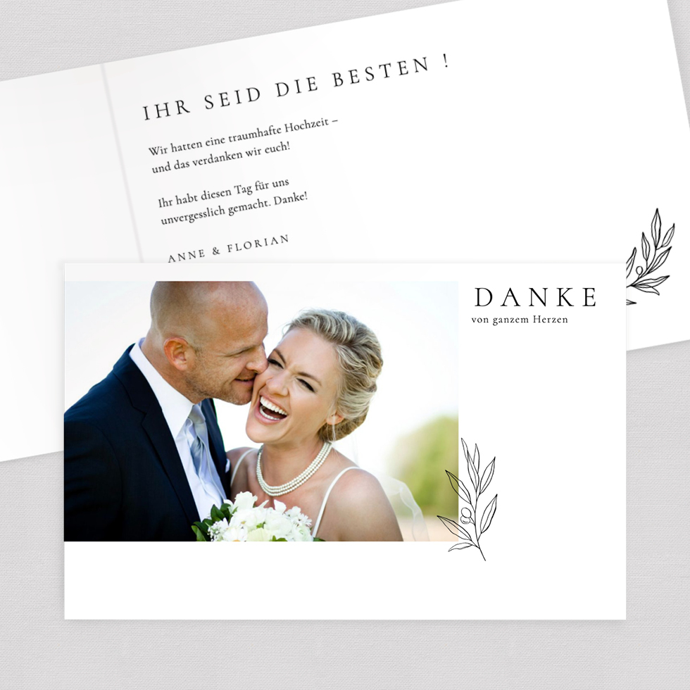 weddingstyle-hochzeitskarten-elegance-dankeskarte-klappkarte-300-g image 1