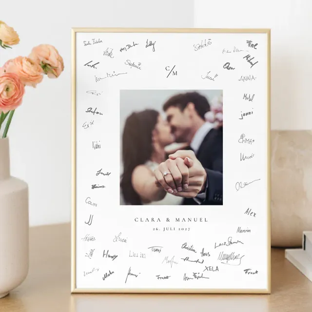 weddingstyle-feier-g-stebuch-bild-brautpaar-foto-personalisiert image 1