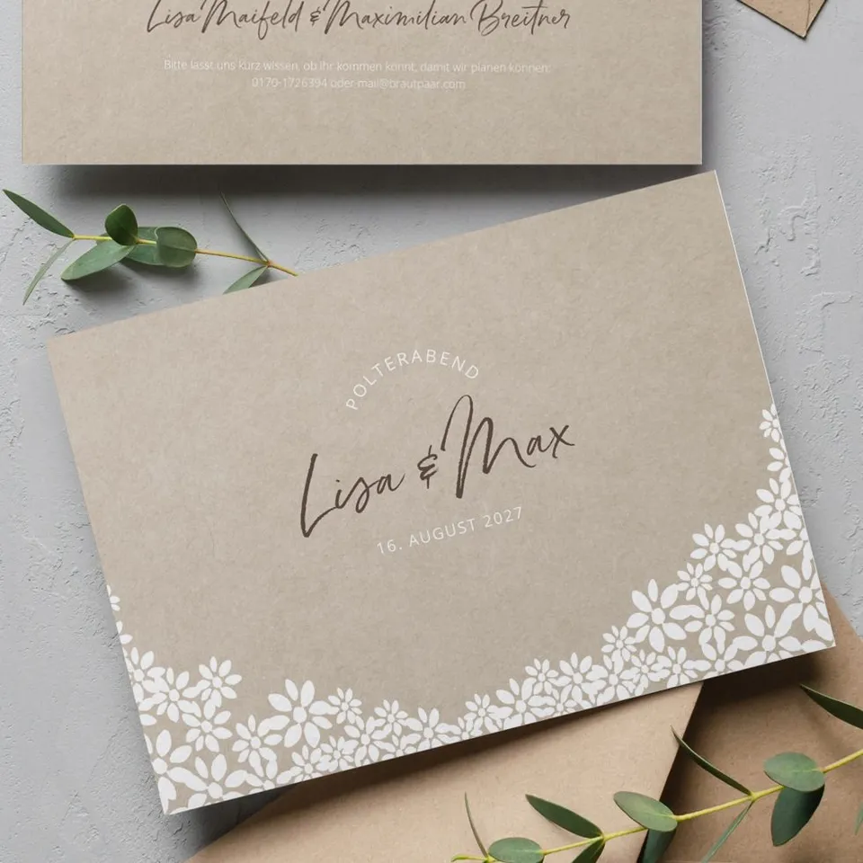 weddingstyle-hochzeitskarten-vintage-polterabend-einladung-a6 image 1