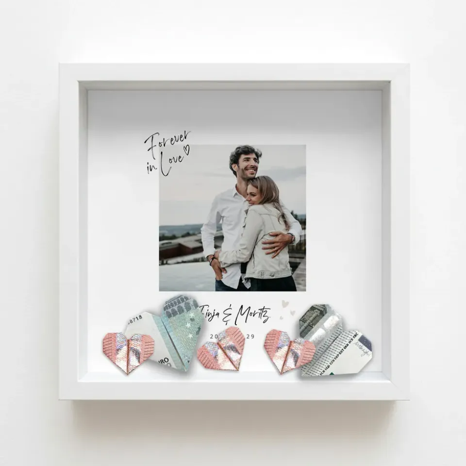 weddingstyle-geschenke-foto-geldgeschenk-bilderrahmen-3d-personalisiert image 1