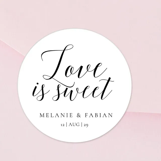 weddingstyle-geschenke-aufkleber-love-is-sweet-kalligraphie image 1