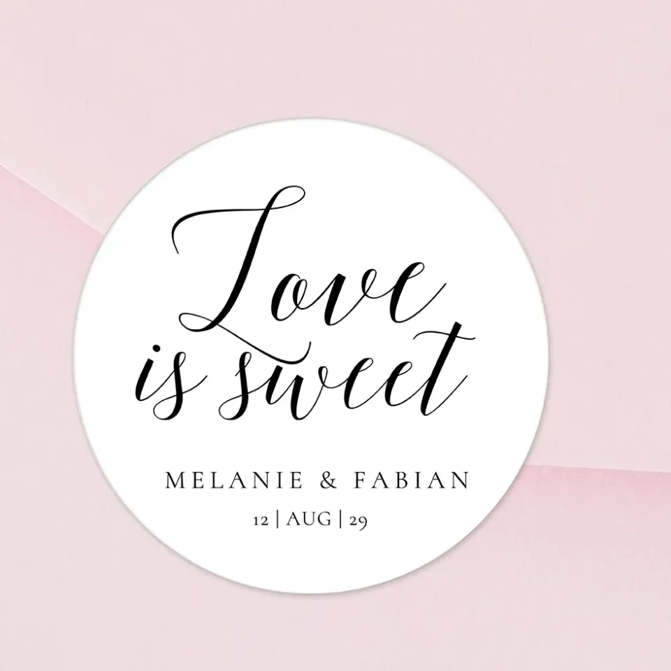 weddingstyle-geschenke-aufkleber-love-is-sweet-kalligraphie image 1