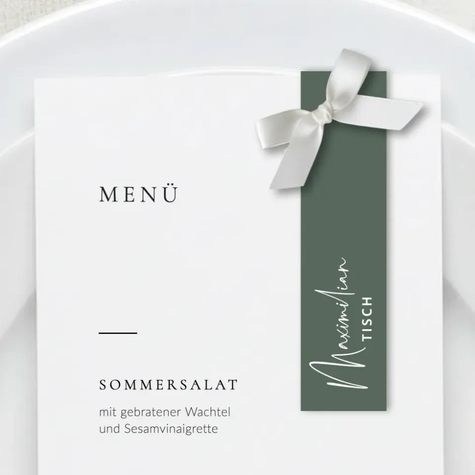 weddingstyle-feier-smaragd-streifen-namenskarten-personalisiert image 1