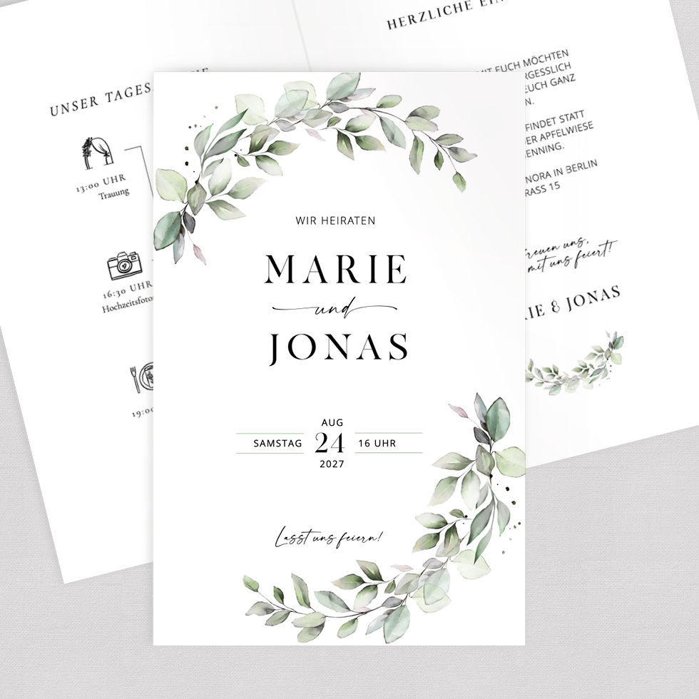 weddingstyle-vintage-eukalyptus-hochzeitseinladung-klappkarte image 1