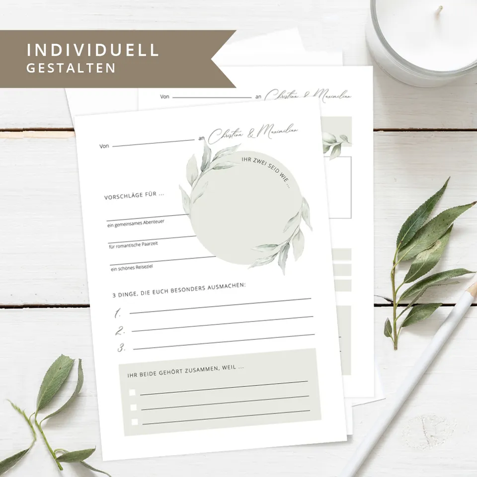 weddingstyle-feier-g-stebuchkarten-eukalyptus-din-a6-set image 1