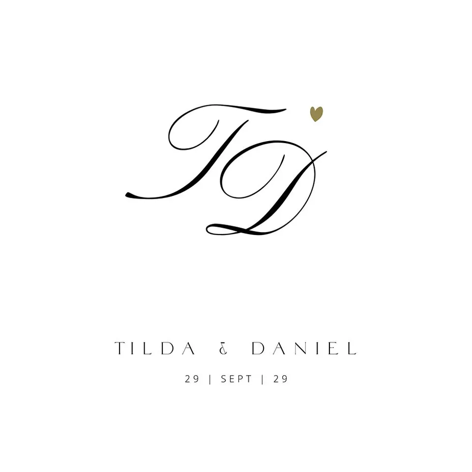 weddingstyle-hochzeitskarten-tilda-daniel-hochzeitslogo-vorlage image 1