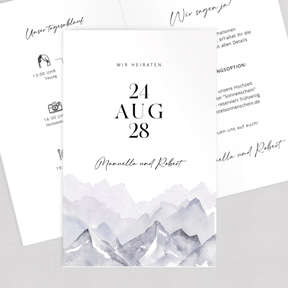 weddingstyle-hochzeitskarten-bergtour-klappkarte-b6-individuell image 1