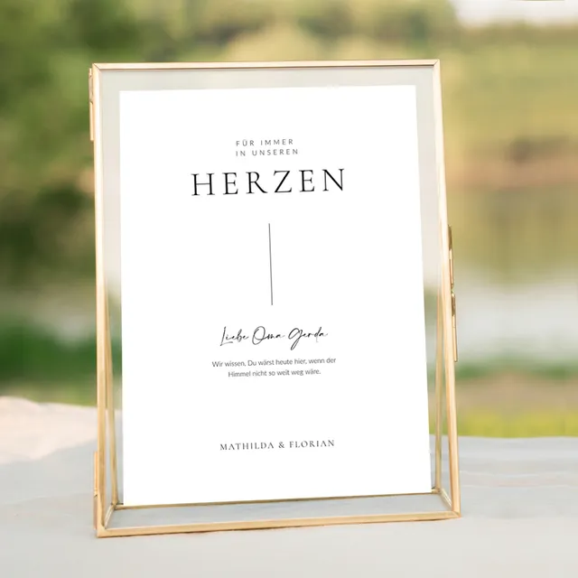 weddingstyle-trauung-gedenken-pure-schild-personalisierbar image 1