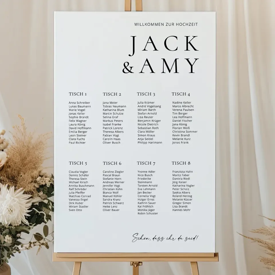 weddingstyle-jack-amy-sitzplan-individuell-plakat-tischkarten image 1