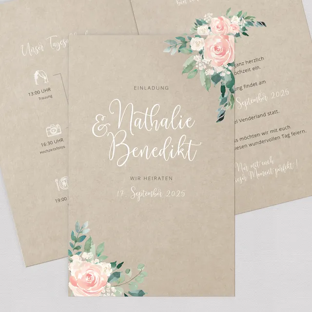 weddingstyle-hochzeitskarten-flower-romance-einladungskarte-vorlage-b6 image 1