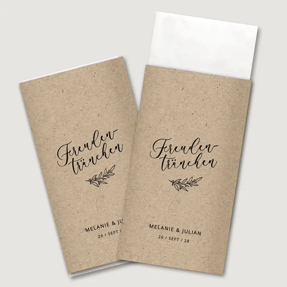 weddingstyle-kraftpapier-freudentr-nen-banderolen-taschent-cher image 1