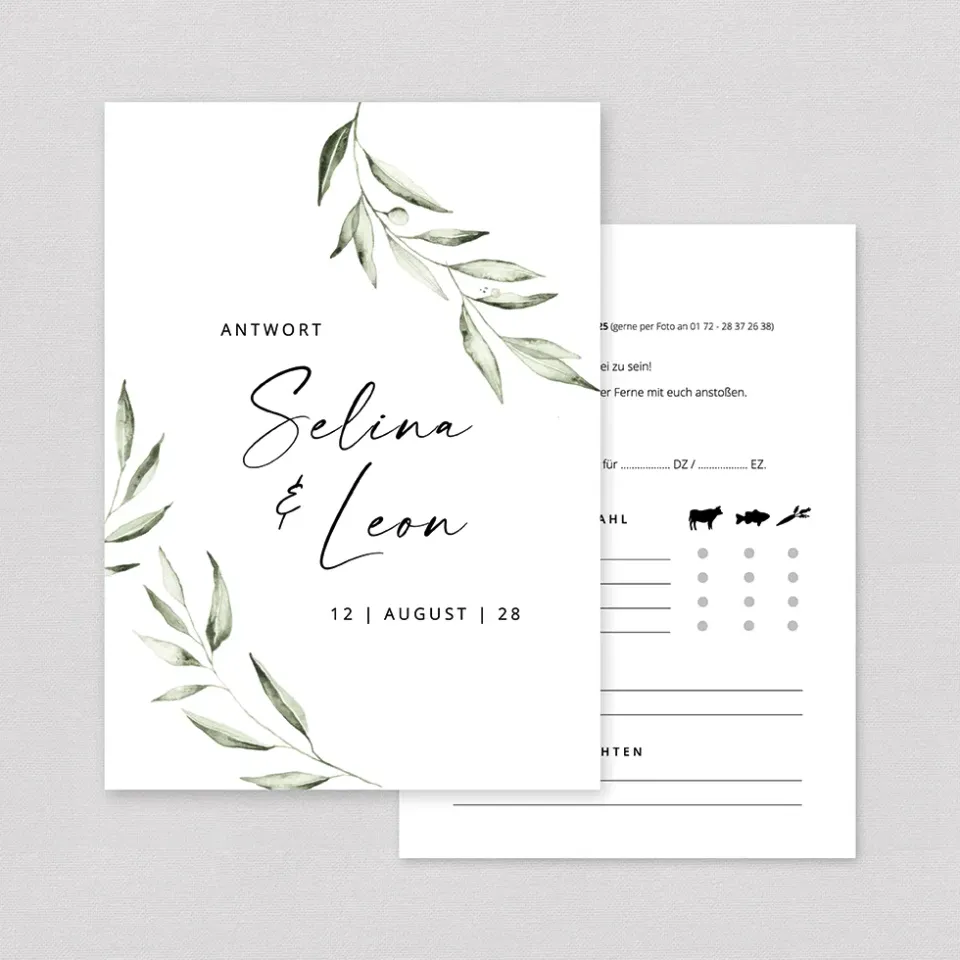 weddingstyle-hochzeitskarten-antwortkarte-olivenzweig-naturkarton image 1