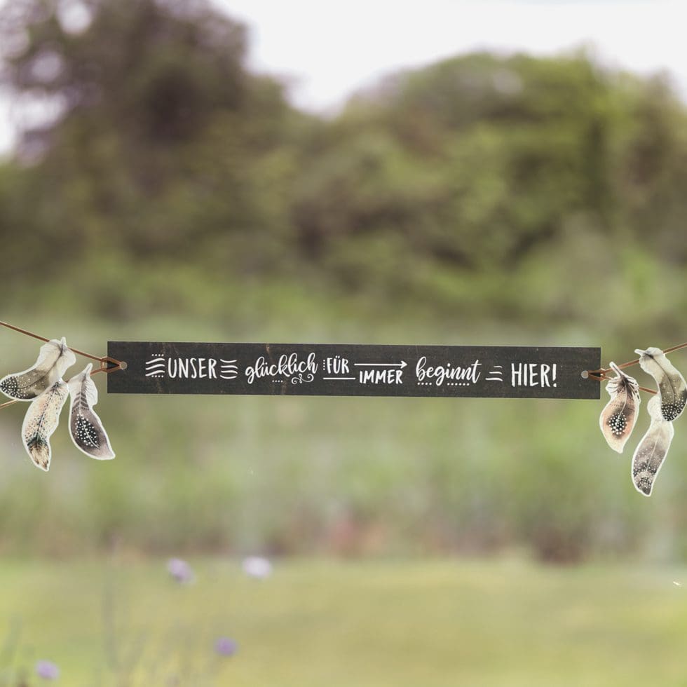 weddingstyle-feier-hochzeitsbanner-braun-unser-gl-cklich-f-r-immer image 1