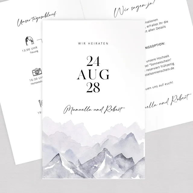 weddingstyle-hochzeitskarten-bergtour-klappkarte-b6-individuell image 1