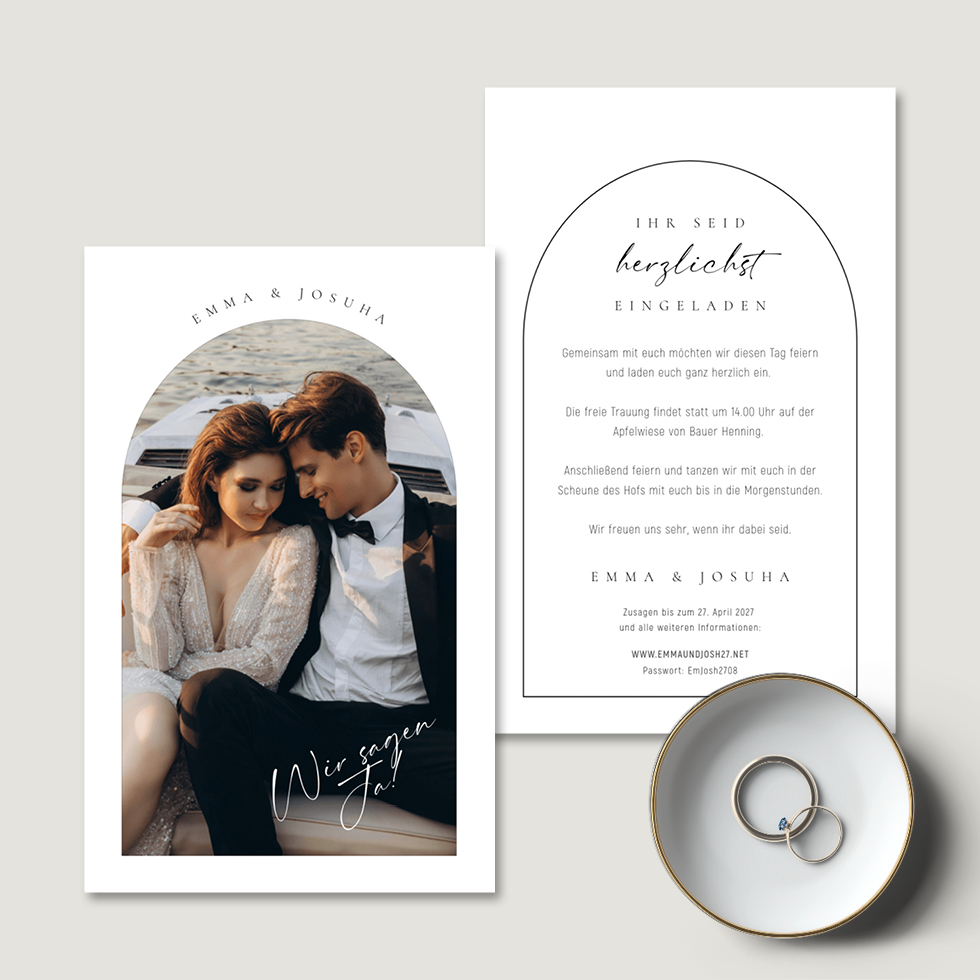weddingstyle-hochzeitskarten-einladung-venice-b6-beidseitig image 2