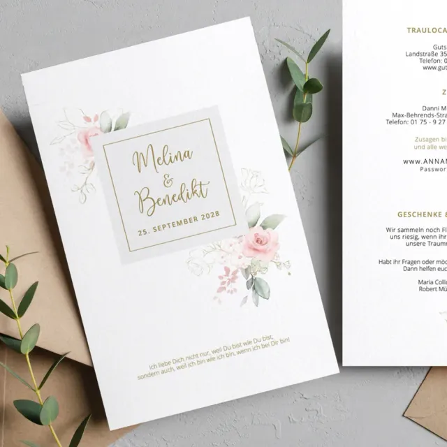 weddingstyle-modern-rose-hochzeitseinladung-personalisiert-b6 image 1
