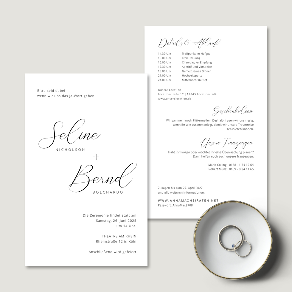 weddingstyle-hochzeitskarten-federschrift-einladung-b6-kalligraphie image 2
