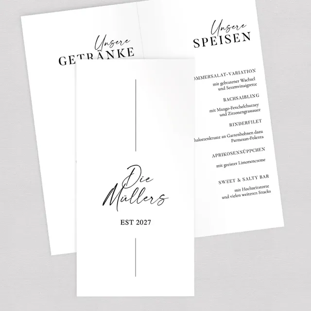 weddingstyle-feier-men-karte-variabel-klappkarte-personalisiert image 1
