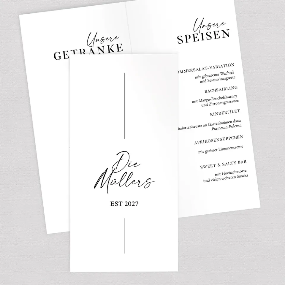 weddingstyle-feier-men-karte-variabel-klappkarte-personalisiert image 1
