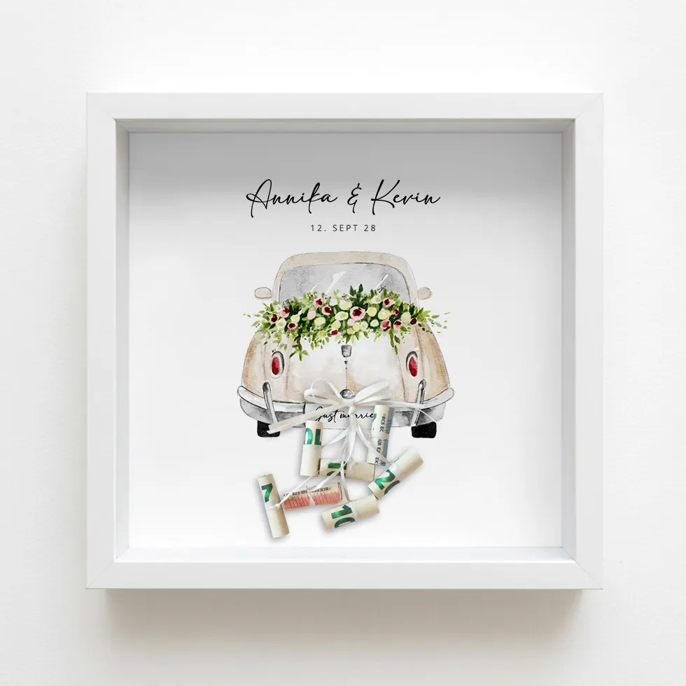 weddingstyle-geschenke-geldgeschenk-auto-bilderrahmen-25x25-pdf-rahmen image 1